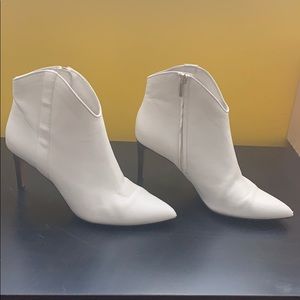 Ba&Sh White Ankle Booties